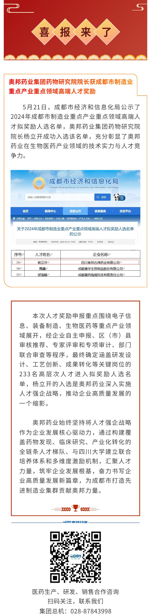 奥邦药业集团药物研究院院长获2024年成都市制造业重点产业重点领域高端人才奖励.jpg